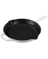 Le Creuset 11.75" Enameled Cast Iron Skillet With Helper Handle In White