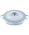 Le Creuset Enameled Cast Signature 2.25 Qt. Petal Braiser In Coastal Blue