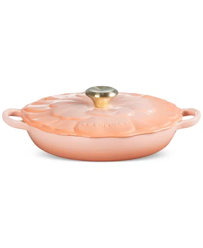 Le Creuset Enameled Cast Signature 2.25 Qt. Petal Braiser In Peche