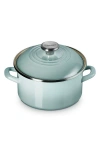 Le Creuset Enameled Stainless Steel Petite Stock Pot In Blue