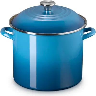 Le Creuset Enameled Stainless Steel Stockpot In Blue