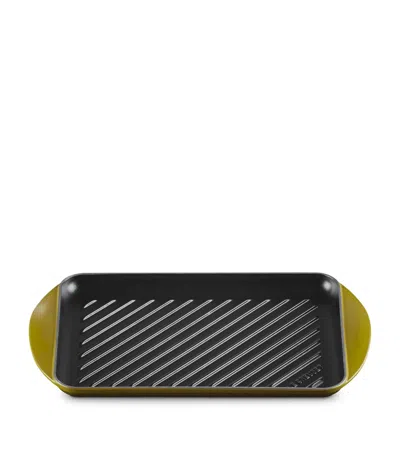 Le Creuset Enamelled Cast Iron Rectangular Grill Pan In Green