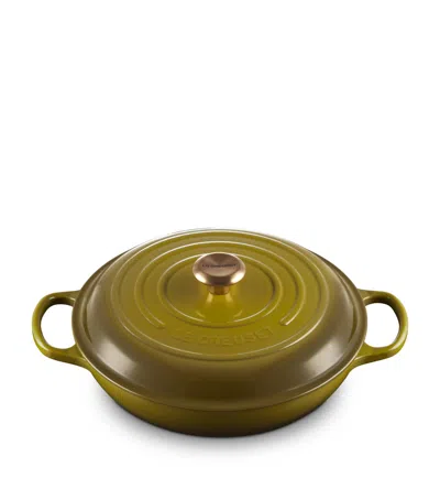 Le Creuset Enamelled Cast Iron Shallow Casserole Dish In Green