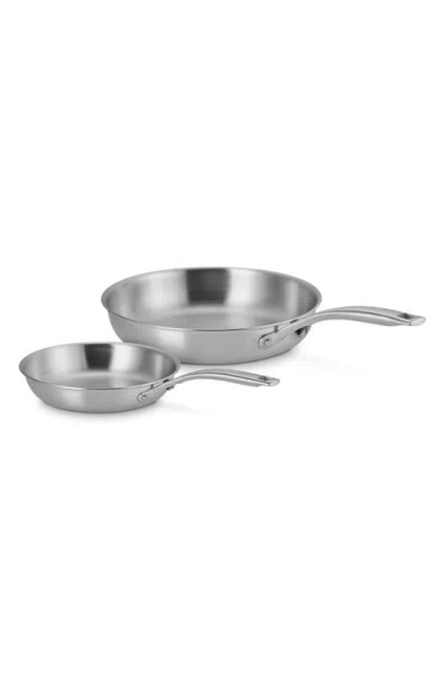 Le Creuset Essential 2-piece Stainless Steel Frying Pan Set In Silver