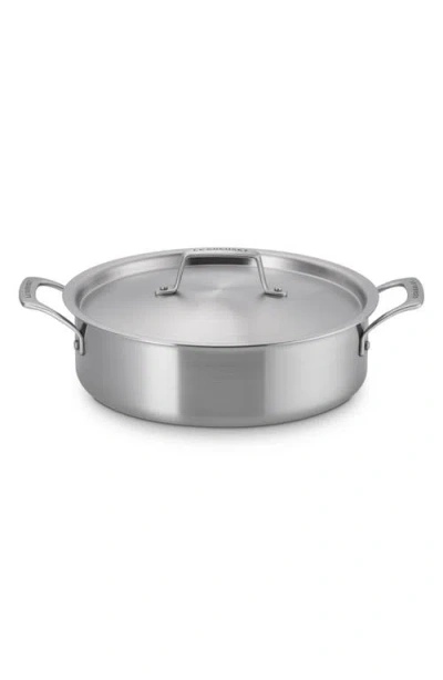 Le Creuset Essential 4-quart Stainless Steel Rondeau Pan In Silver