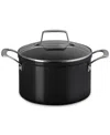 Le Creuset Essential Non-stick Ceramic Stockpot With Glass Lid, 4-quarts In No Color
