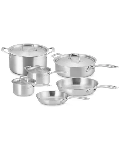 Le Creuset Essential Stainless Steel 10pc Cookware Set In Metallic