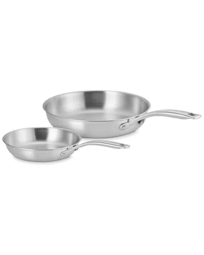 Le Creuset Essential Stainless Steel 2pc Fry Pan Set In Metallic