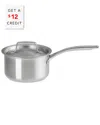 Le Creuset Essential Stainless Steel 2qt Saucepan With $12 Credit In Silver