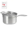 Le Creuset Essential Stainless Steel 4qt Saucepan With $15 Credit