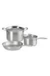 Le Creuset Essential Stainless Steel 5-piece Cookware Set In Stainless Steel