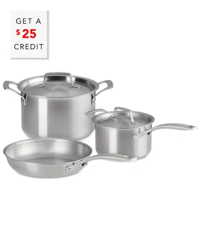 Le Creuset Essential Stainless Steel 5pc Cookware Set With $25 Credit