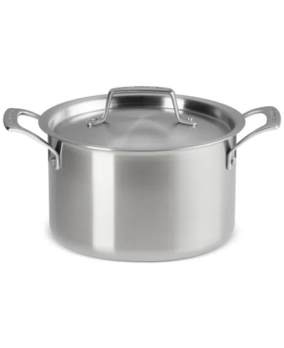 Le Creuset Essential Stainless Steel Deep Round Stockpot With Lid, 4 Qt. In Metallic