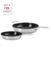 Le Creuset Essential Stainless Steel Non-stick 2pc Frying Pan Set With $15 Credit