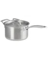 Le Creuset 3-quart Essential Stainless Steel Saucepan In Stainless Steel