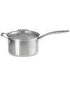 Le Creuset 4-quart Essential Stainless Steel Saucepan In Stainless Steel