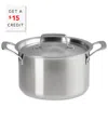 Le Creuset Essential Stainless Steel Stockpot With $15 Credit In Gray