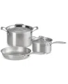 Le Creuset Essential Stainless Steel 5-piece Cookware Set In Stainless Steel