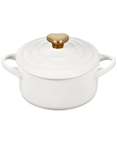 LE CREUSET FIGURAL HEART COLLECTION STONEWARE MINI ROUND COCOTTE