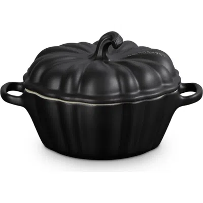 Le Creuset Figural Pumpkin Mini Baking Dish In Black