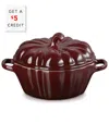 Le Creuset Figural Pumpkin Petite Cocotte With $5 Credit