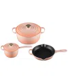 Le Creuset Five Piece Enameled Cast Iron Cookware Set