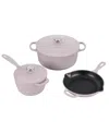 Le Creuset Shallot 5pc Signature Set In Shallot
