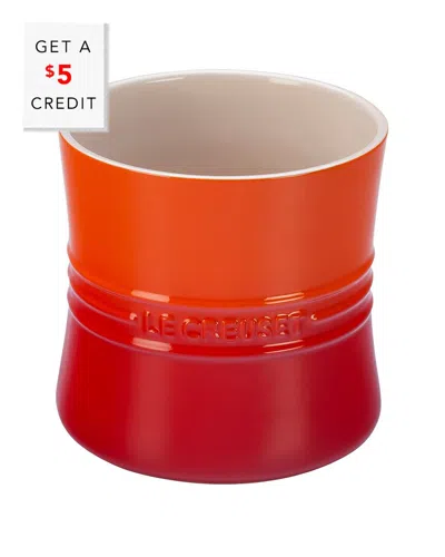 Le Creuset Flame Utensil Crock With $6 Credit In Red