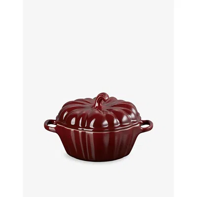 Le Creuset Garnet Pumpkin Mini Stoneware Casserole In Burgundy