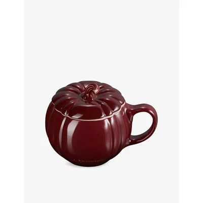 Le Creuset Garnet Pumpkin Stoneware Mug In Burgundy