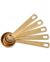 Le Creuset Gold-tone Measuring Spoons, Set Of 5 In Gold