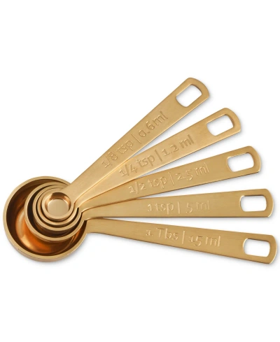Le Creuset Gold-tone Measuring Spoons, Set Of 5