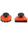 Le Creuset Set Of 2 Grill Pan Brushes In Flame