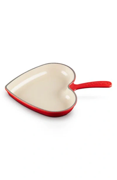 Le Creuset Heart Enameled Cast Iron Skillet In Red