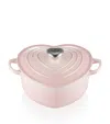 Le Creuset Heart Shape Cast Iron Casserole Dish In Blue