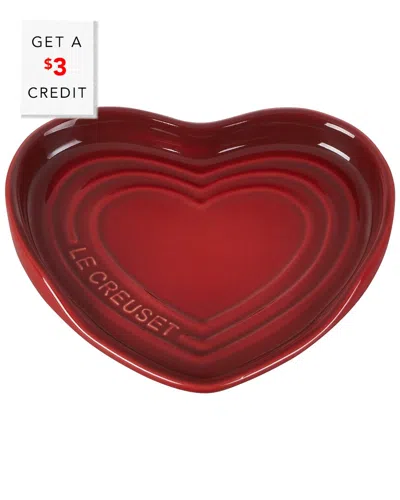 Le Creuset Heart Shaped Spoon Rest With $3 Credit In Red
