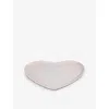 Le Creuset Shell Pink Heart Stoneware Serving Platter 8.1cm In Shell Pink