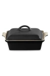 Le Creuset Heritage 2-quart Covered Square Stoneware Casserole In Licorice