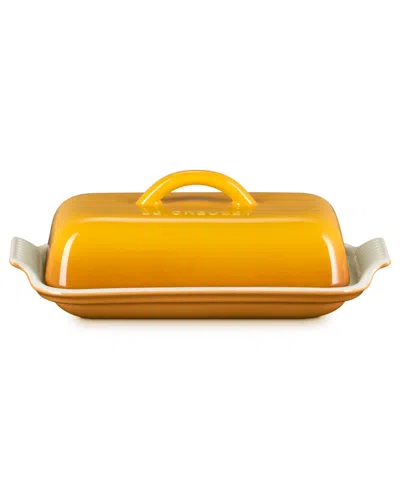 Le Creuset Heritage Stoneware Butter Dish In Yellow