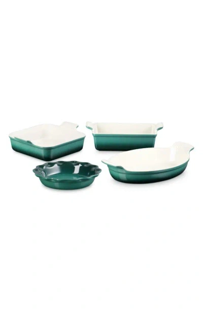 Le Creuset Heritage 4-piece Bakeware Set In Artichaut