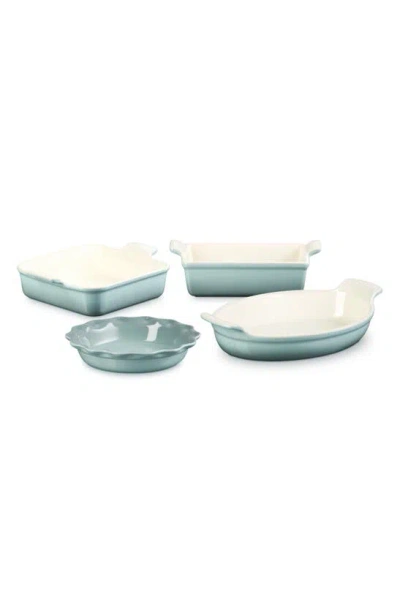 Le Creuset Heritage 4-piece Bakeware Set In Sea Salt