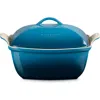 Le Creuset Heritage 4.5-quart Covered Rectangular Stoneware Casserole In Blue