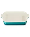 Le Creuset Heritage 4-quart Rectangular Baking Dish In Blue