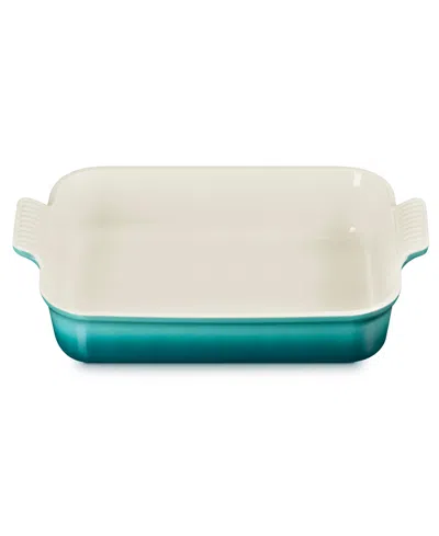 Le Creuset Heritage 4-quart Rectangular Baking Dish In Blue
