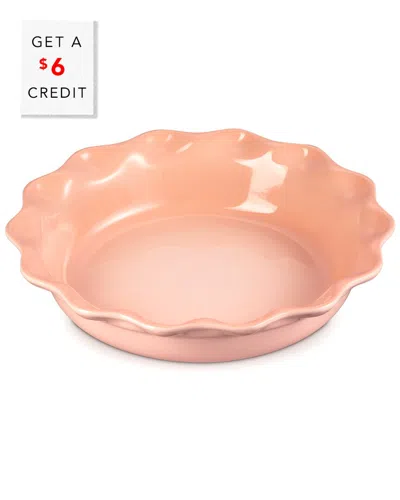 Le Creuset Heritage 9in Pie Dish With $6 Credit In Pink