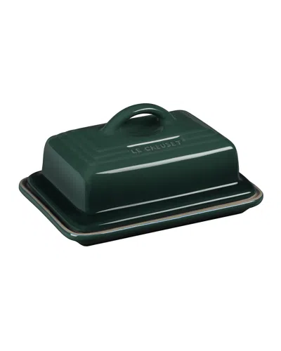 Le Creuset Heritage Butter Dish In Green