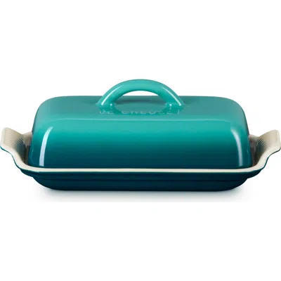 Le Creuset Heritage Butter Dish In Green