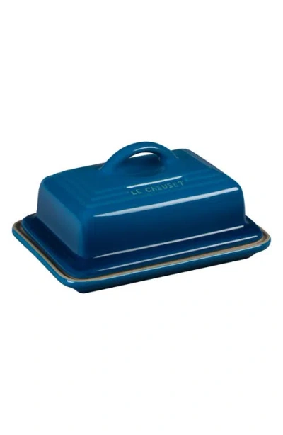 Le Creuset Heritage Butter Dish In Blue