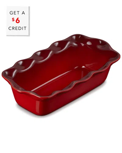 LE CREUSET LE CREUSET HERITAGE FLUTED LOAF PAN WITH $6 CREDIT