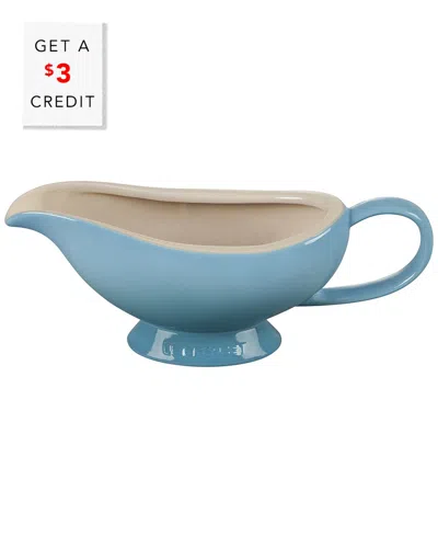 Le Creuset Heritage Gravy Boat With $3 Credit In Blue